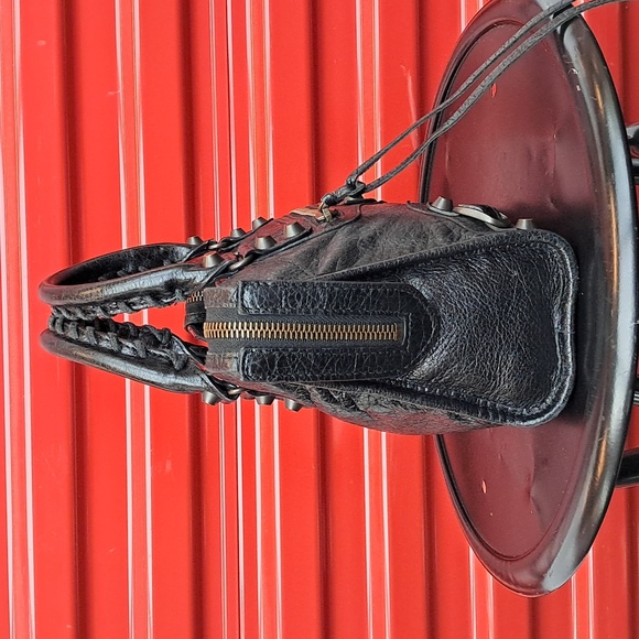 Balenciaga Le City Mini Crinkled Lambskin Leather Handbag - ACCEPTING OF… - Picture 6 of 13